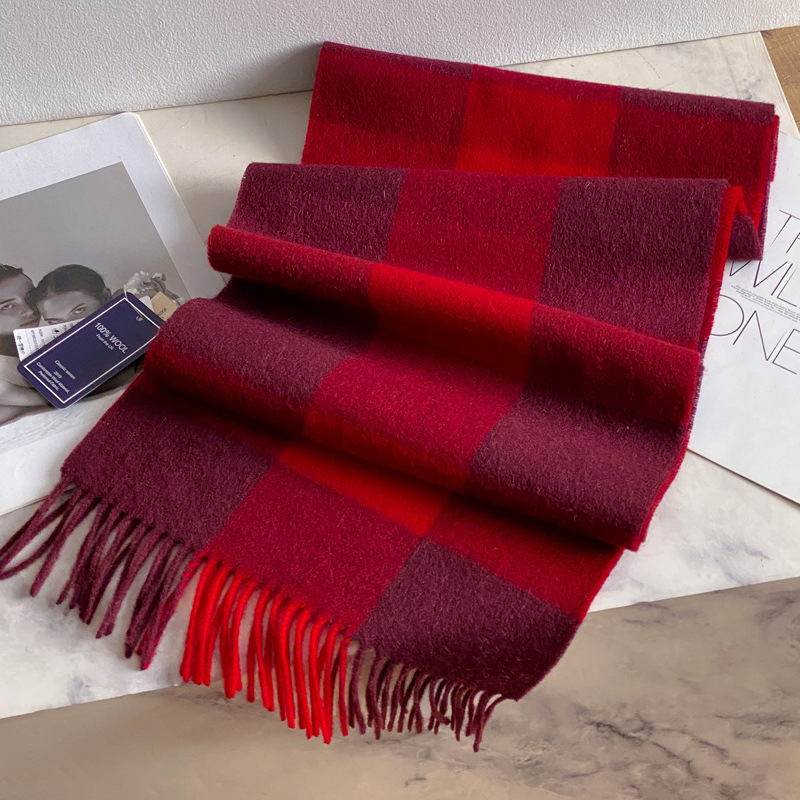 100% Wool Scarf Men Women Wint - Wool Scarf Men review and price