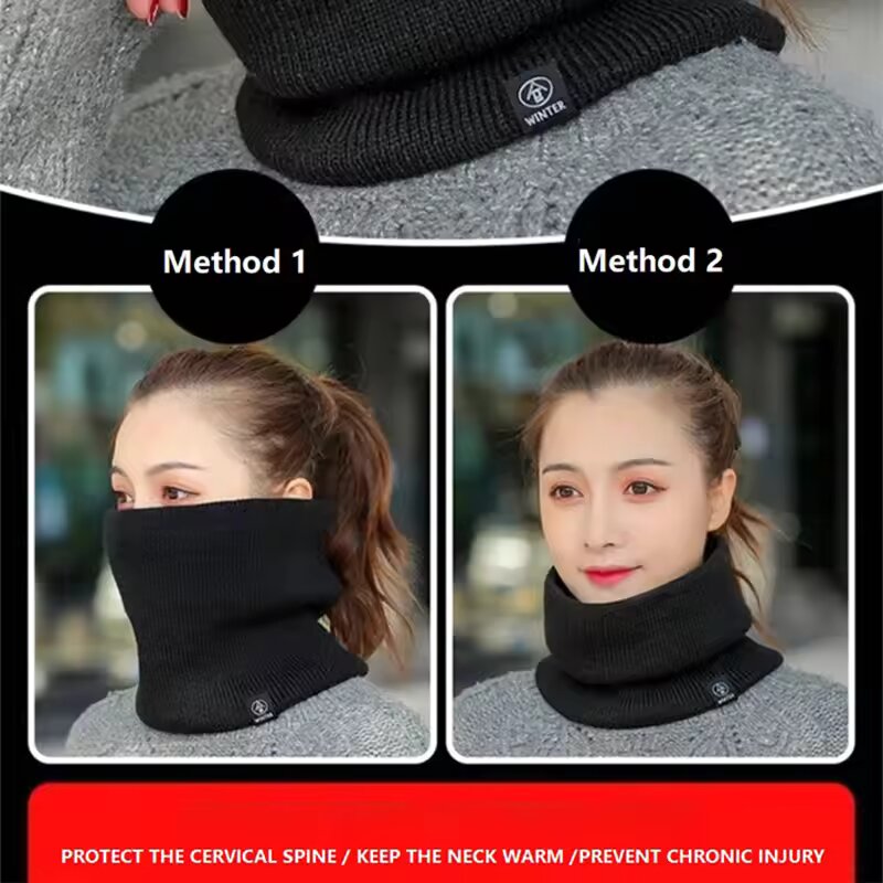Winter Warm Knitted Neck Scarf - Wool Scarf Men review and price