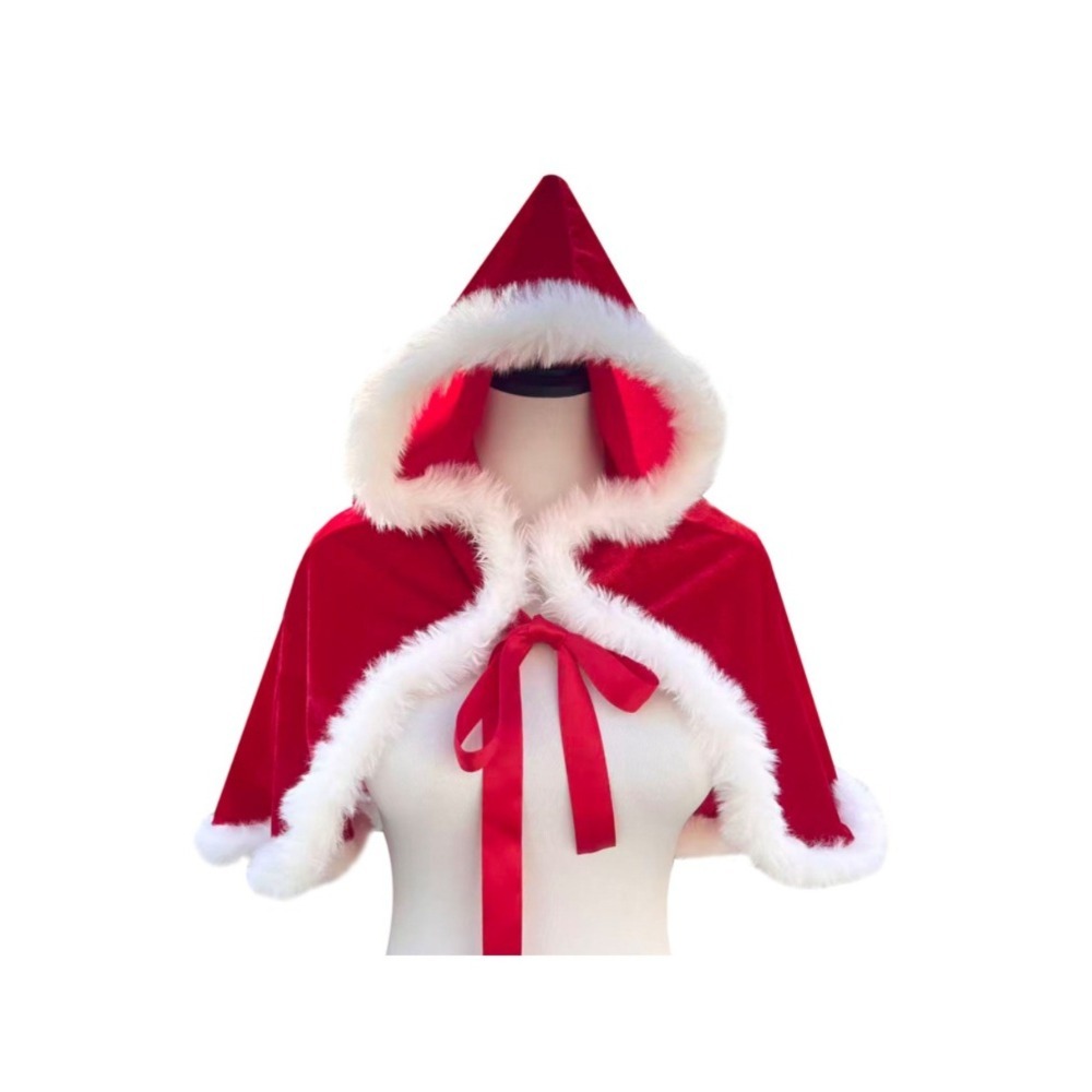 Women Christmas Velvet Hooded  - Shawl Wrap Winter review and price