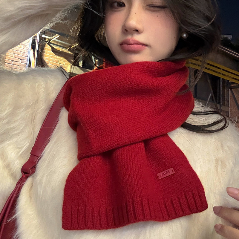 Solid Color 100% Pure Wool Nec - Wool Scarf Men review and price