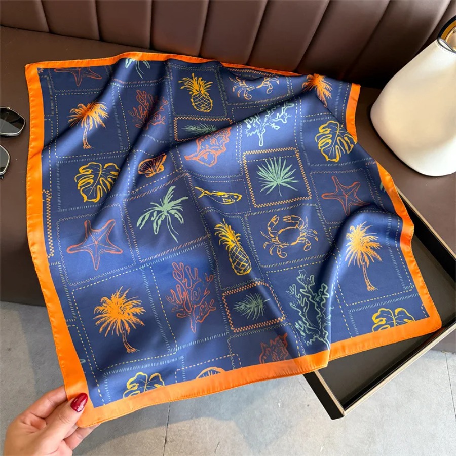Blue Print Silk Square Scarf W - Shawl Wrap Winter review and price